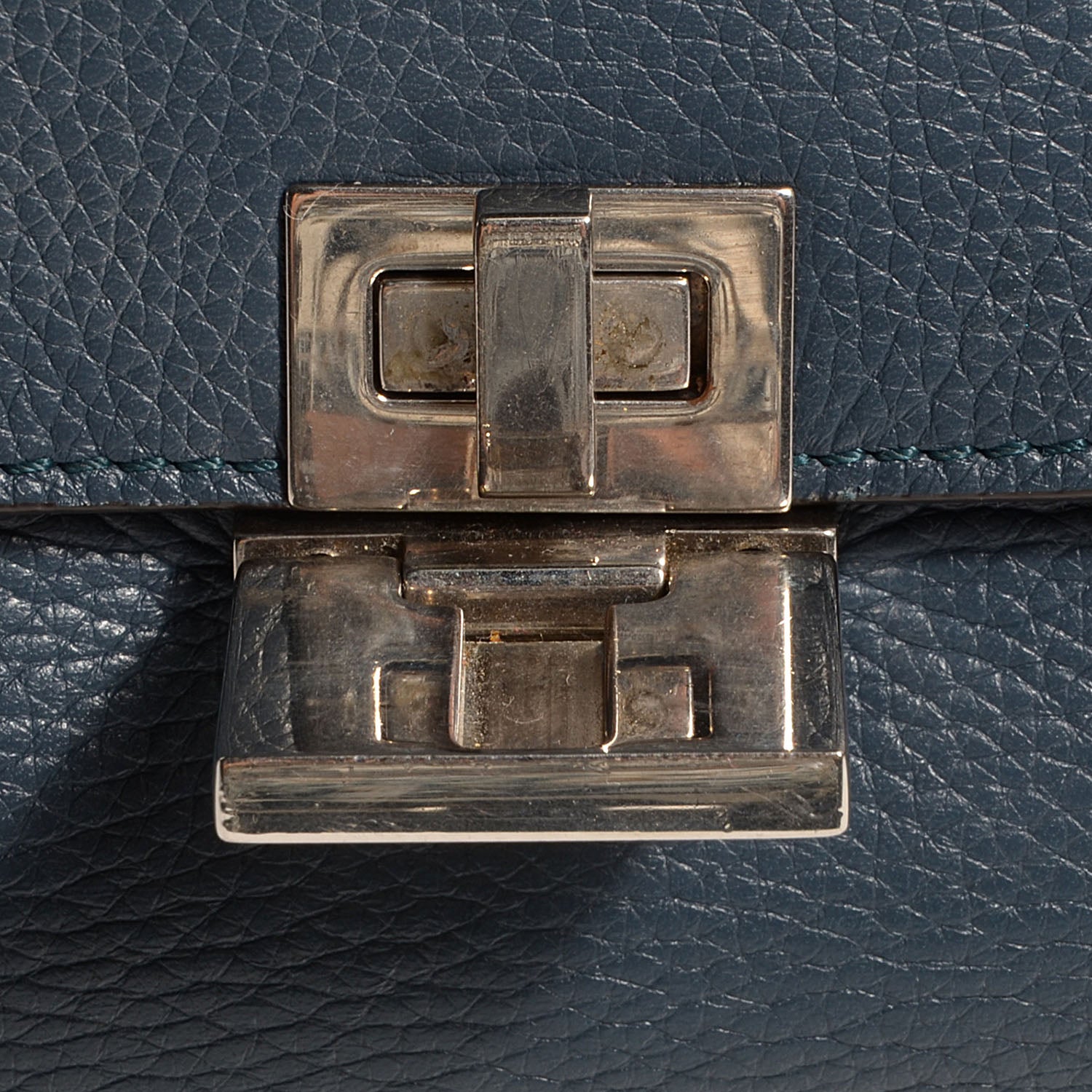 Celine Drummed Calfskin Suede Medium Trapeze Orage 5 of 9