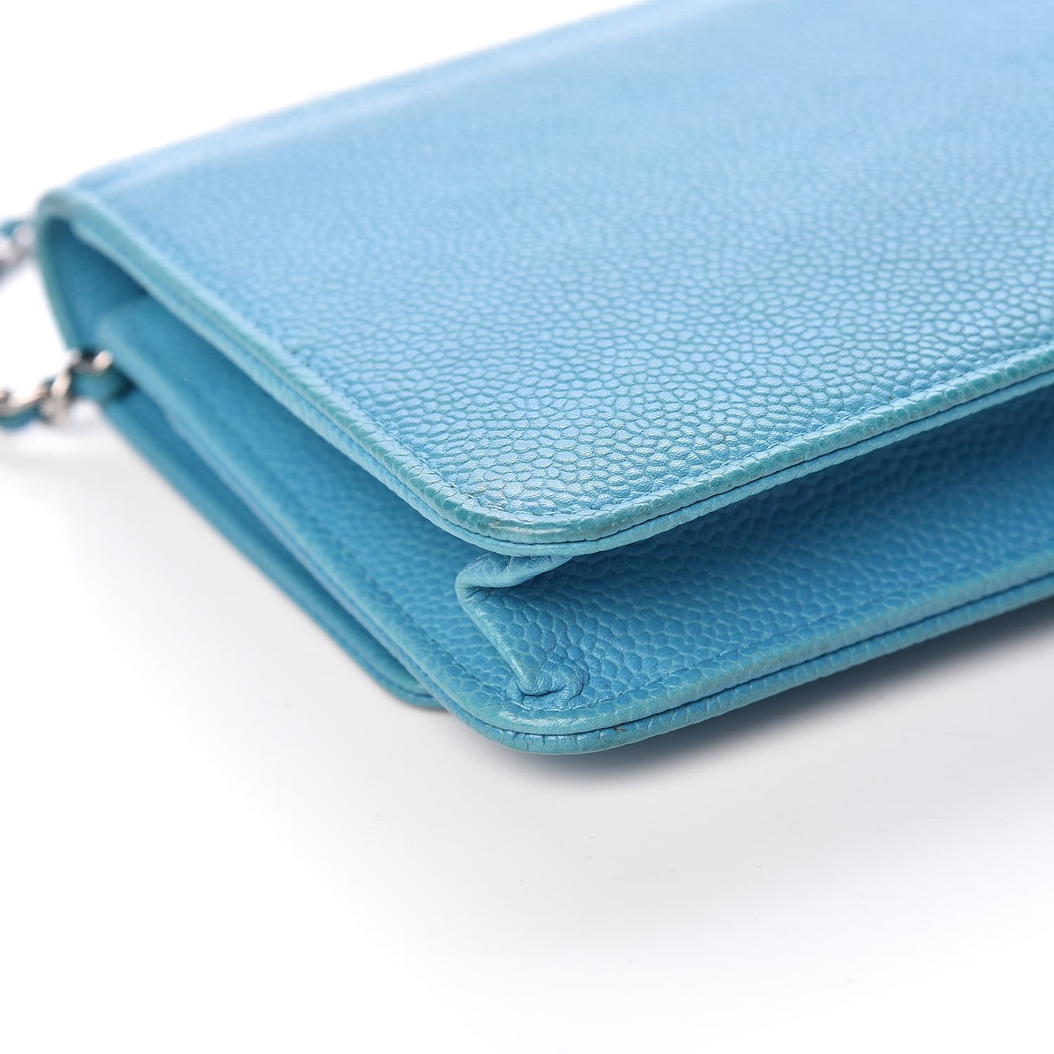 Chanel Caviar Wallet On Chain WOC Turquoise 14 of 16