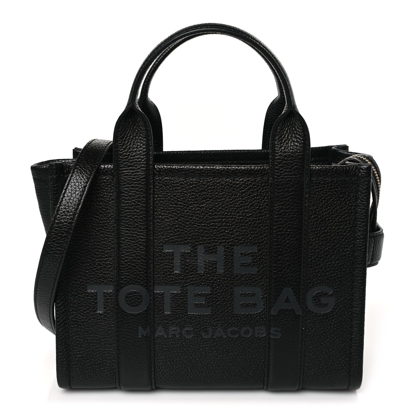 Grained Calfskin Small The Tote Bag Black
