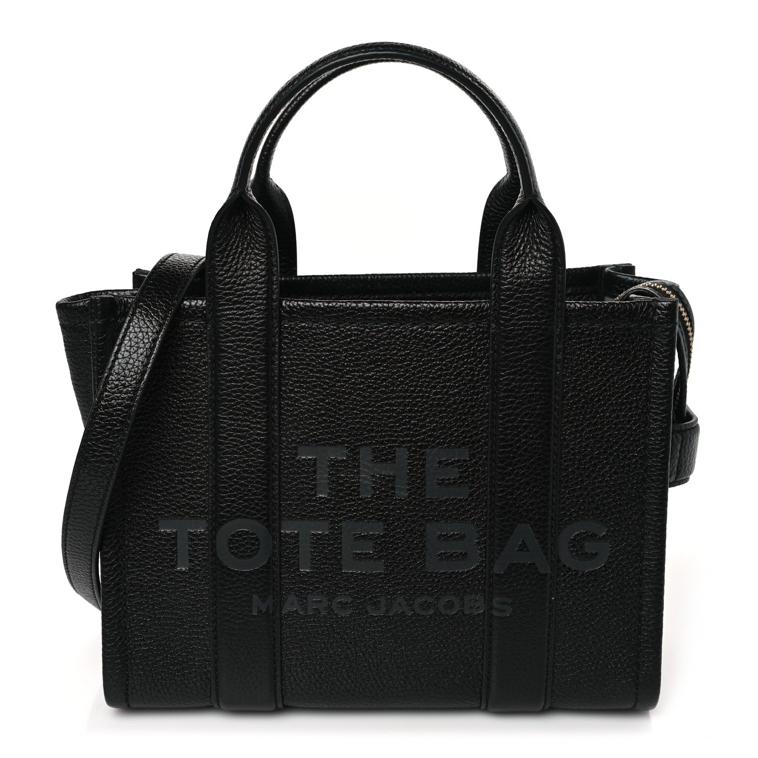 Marc Jacobs Grained Calfskin Small The Tote Bag Black 1 of 8