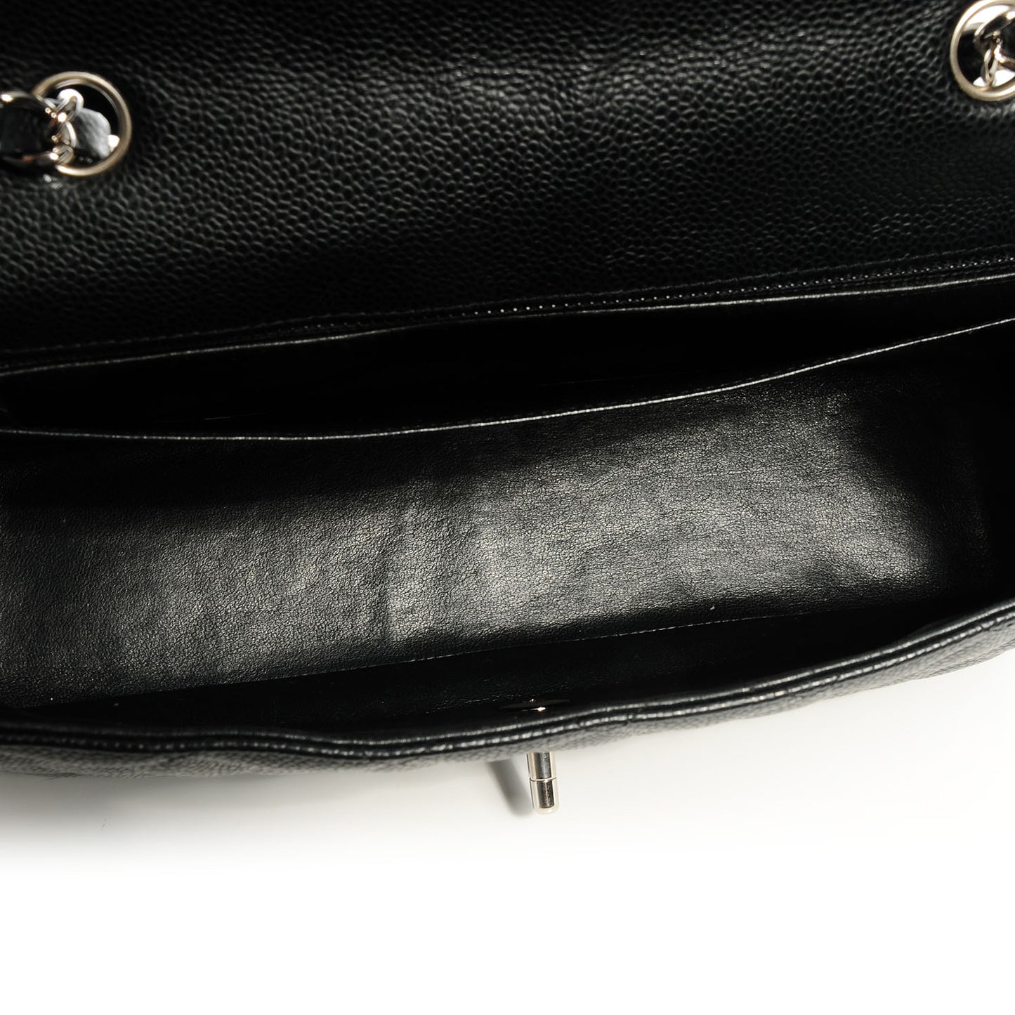 Caviar Jumbo Single Flap Black