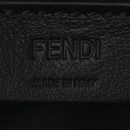 Fendi Vitello Soft F is Fendi Bi-Color FF 1974 Embossed Envelope Wallet On Chain with Pouches Maya Black 8 of 16