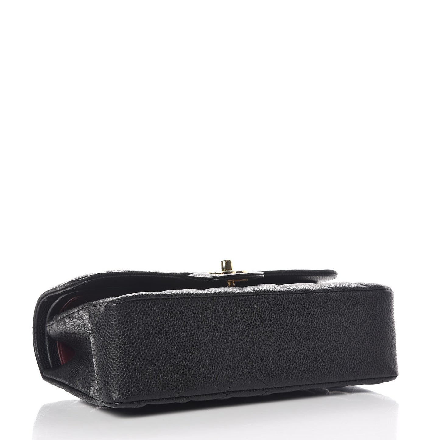 Caviar Quilted Small Double Flap Black