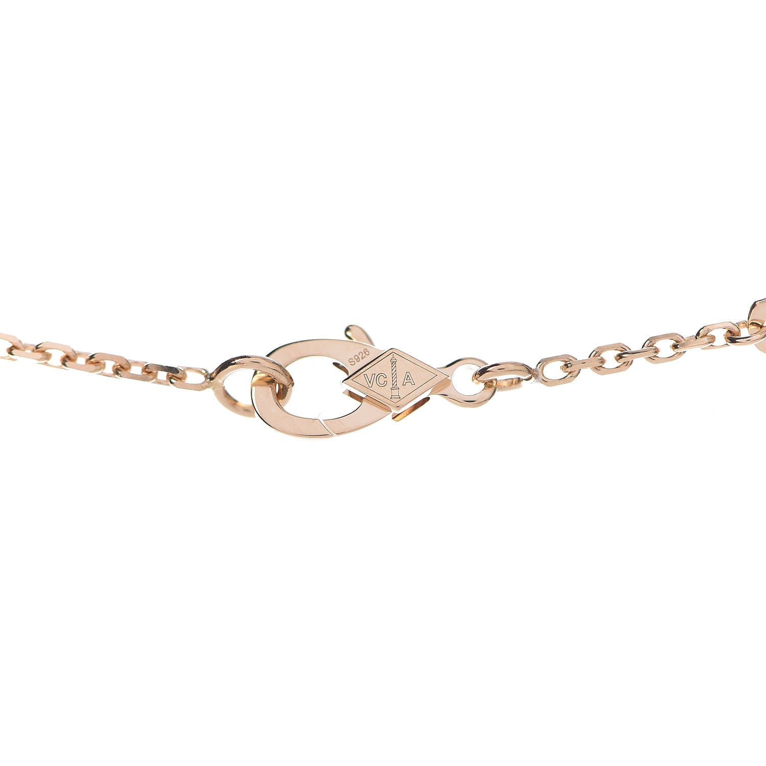 Van Cleef & Arpels 18K Yellow Gold Mother of Pearl Vintage Alhambra Pendant Necklace 5 of 7