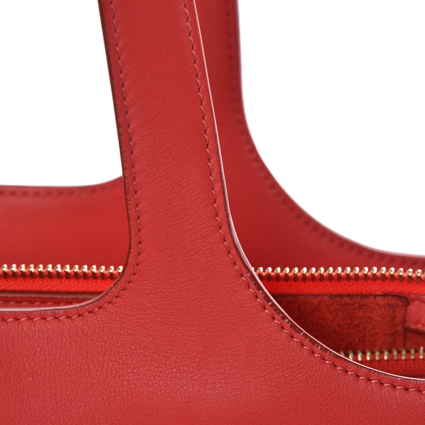 Supple Natural Medium Tri-Fold Bag Scarlet