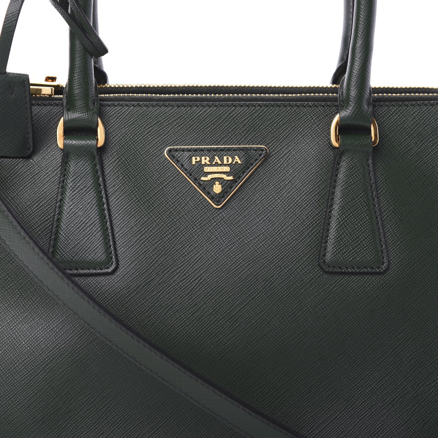 Saffiano Small Galleria Double Zip Tote Smeraldo