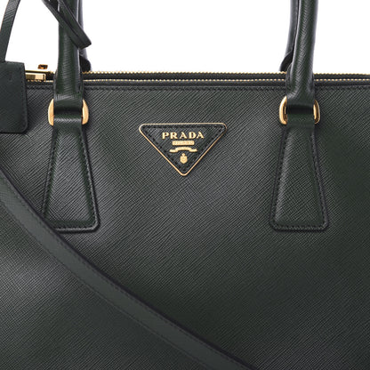 Prada Saffiano Small Galleria Double Zip Tote Smeraldo 10 of 12