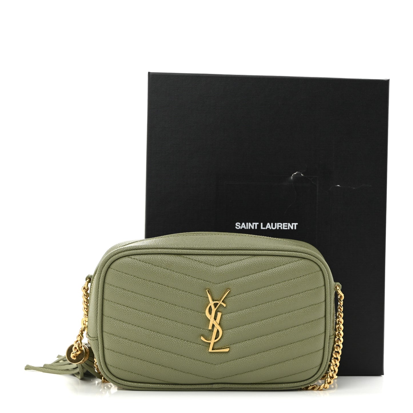 Grain De Poudre Matelasse Monogram Mini Lou Camera Bag Pistachio