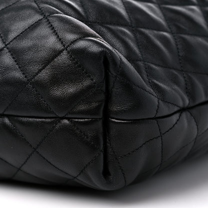 Saint Laurent Lambskin Quilted Maxi Icare Shopping Tote Black 10 of 13