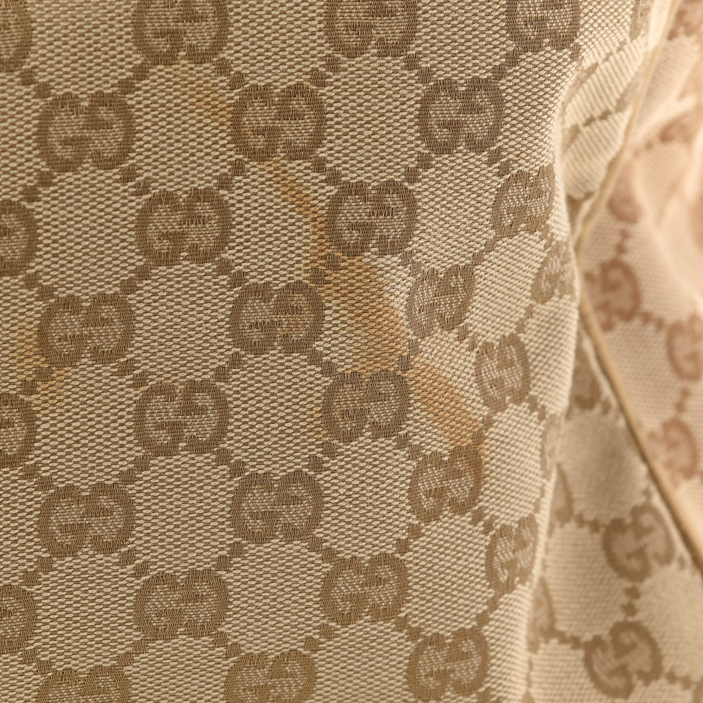 GG Monogram Web Medium Collapsible Carry On Duffle Beige Gold