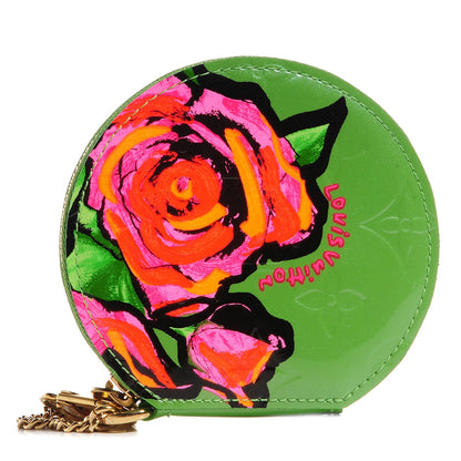 Louis Vuitton Vernis Roses Chapeau Coin Purse Vert Tonic 1 of 7