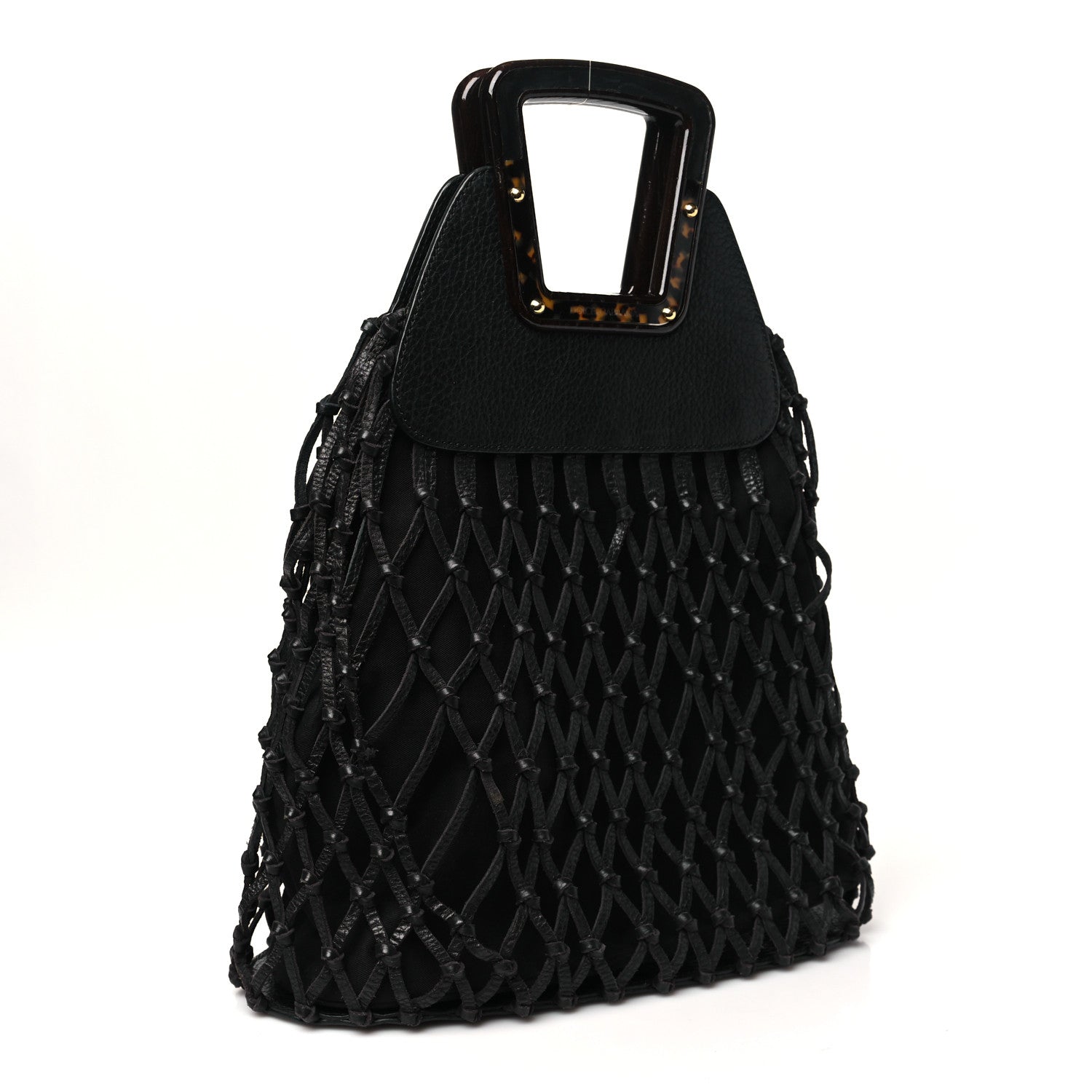 Dolce & Gabbana Calfskin Net Frame Tote Black 2 of 9