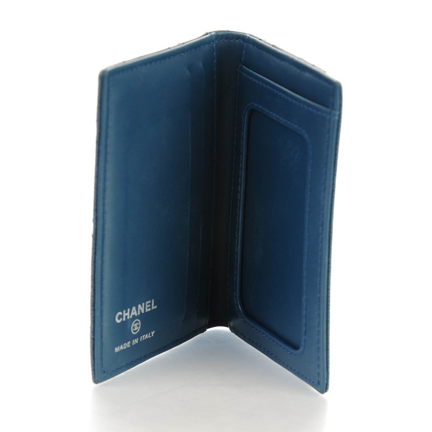 Chanel Caviar Quilted Card Holder Wallet Blue 5 of 7