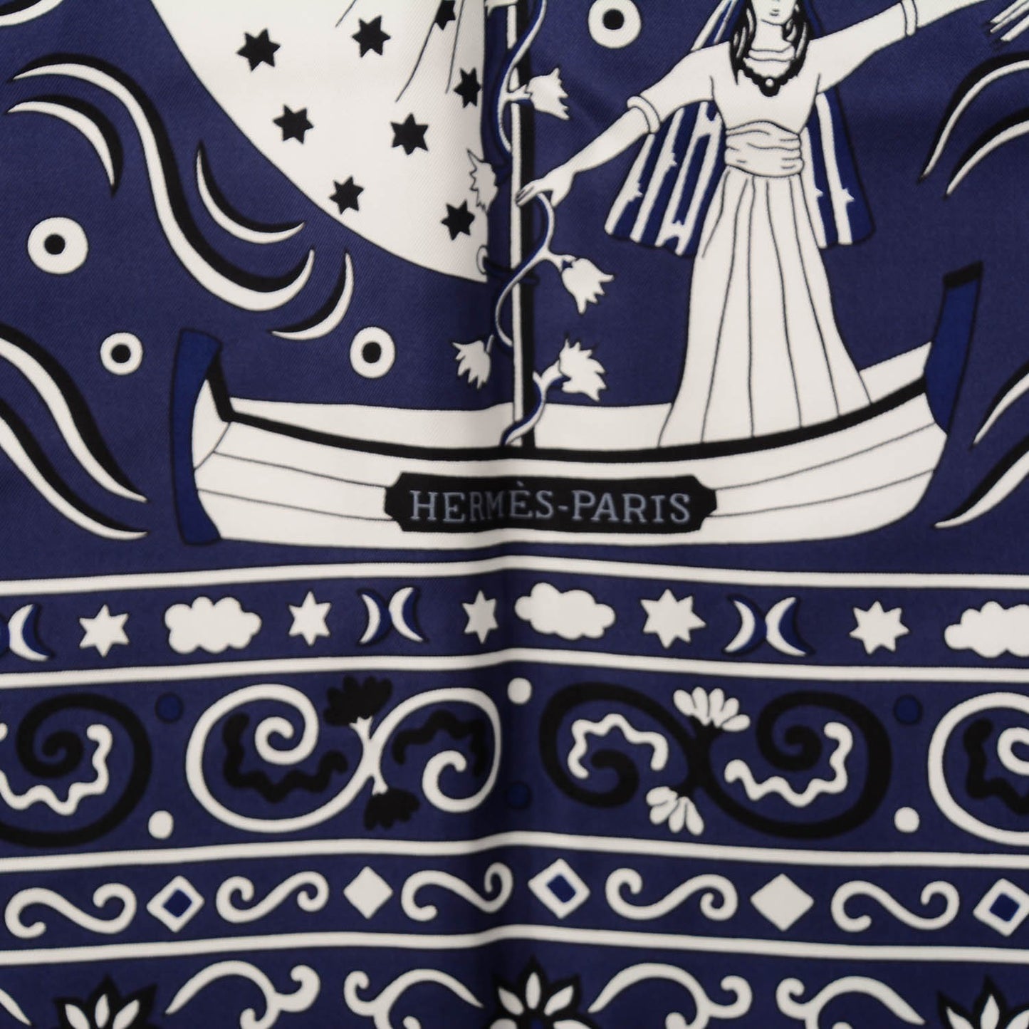 Silk Twill Peuple Du Vent Scarf 140 Marine