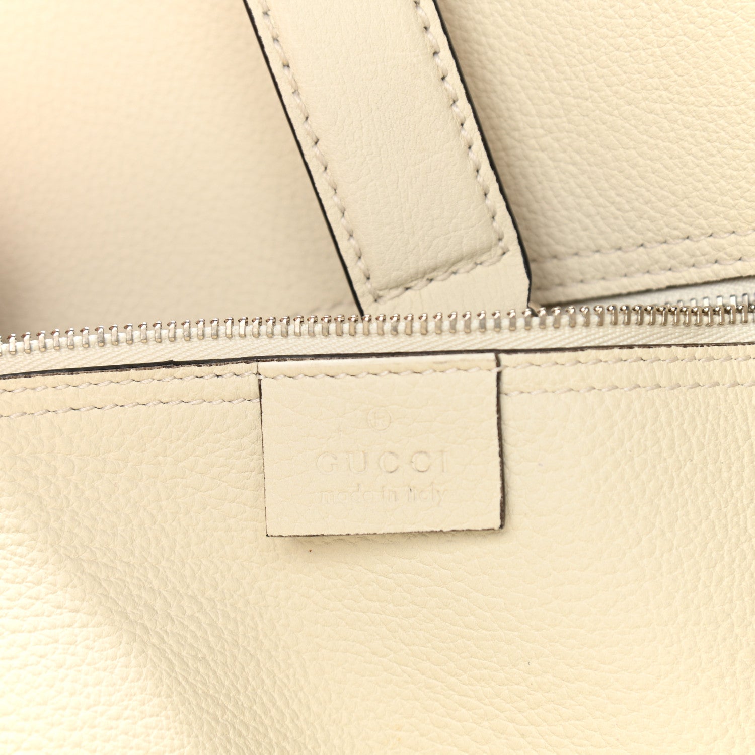 Gucci Soft Calfskin Medium Jackie Top Handle Bag Antique White 11 of 12