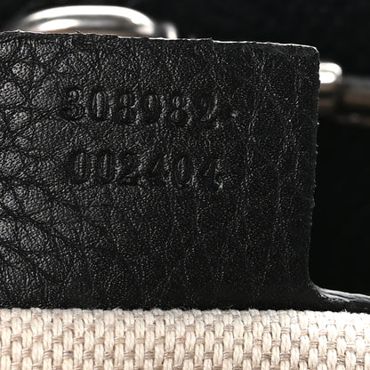 Gucci Pebbled Calfskin Studded Medium Soho Chain Shoulder Bag Black 7 of 9