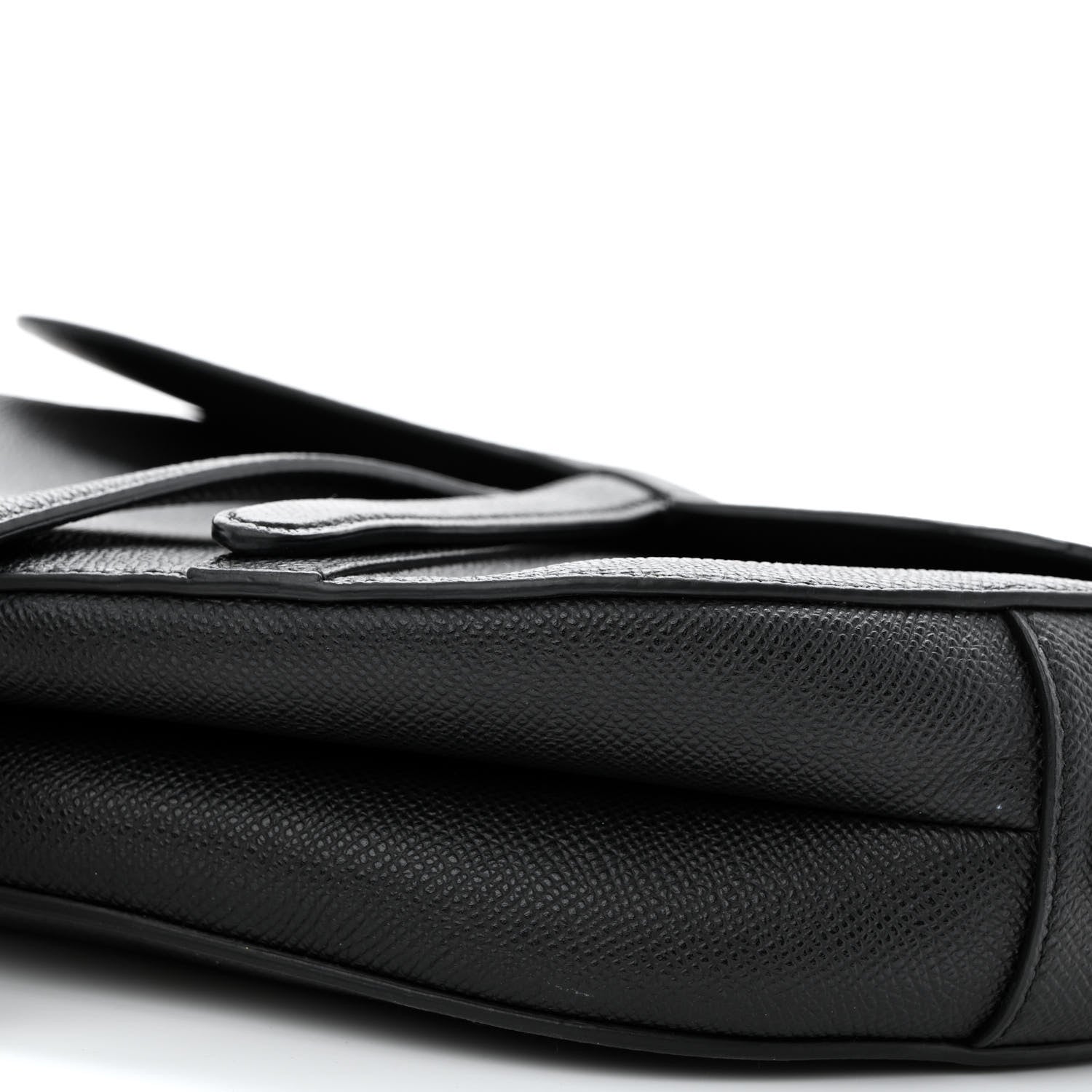 Christian Dior Grained Calfskin Saddle Bag Black 10 of 10