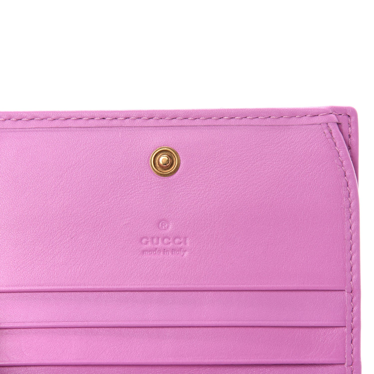 Gucci Calfskin Matelasse GG Marmont Card Case Candy Mousse 6 of 9