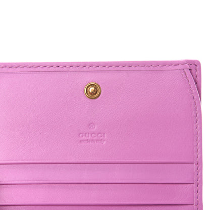 Gucci Calfskin Matelasse GG Marmont Card Case Candy Mousse 6 of 9