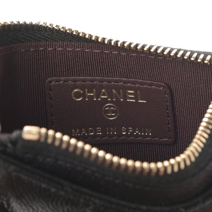 Chanel Caviar Quilted CC Zip Card Holder Black 6 of 8