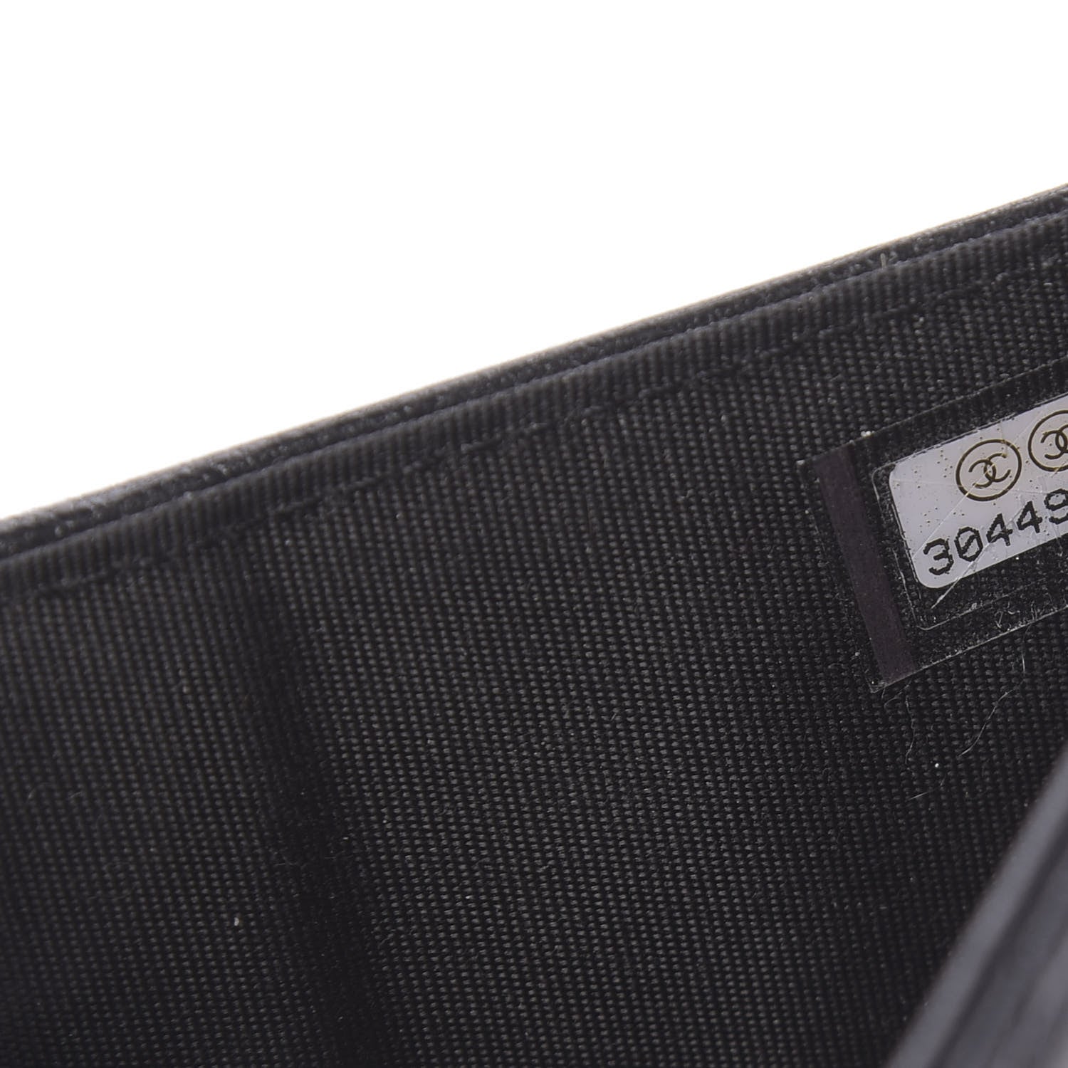 Chanel Shiny Goatskin Quilted Medium Flap Wallet Black 9 of 10