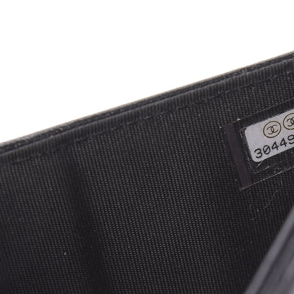 Chanel Shiny Goatskin Quilted Medium Flap Wallet Black 9 of 10