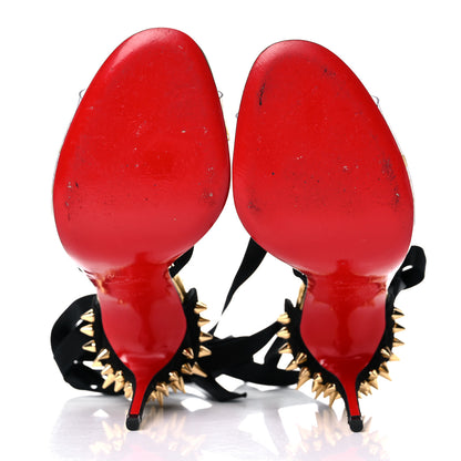 Christian Louboutin PVC Specchio Nappa Laser Barbarissima Sandals 38.5 Black 6 of 16
