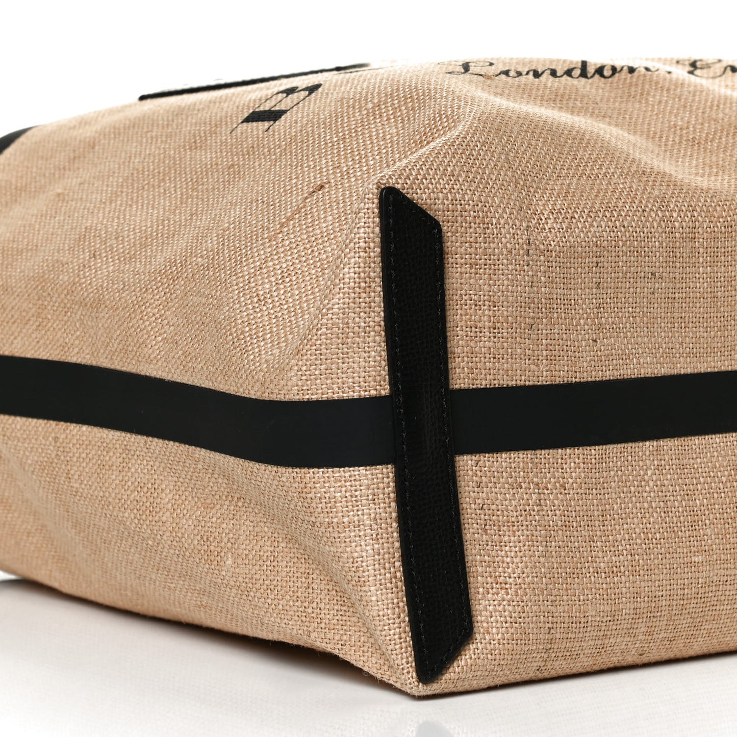 Raffia Logo Print Medium The Giant Reversible Tote Black