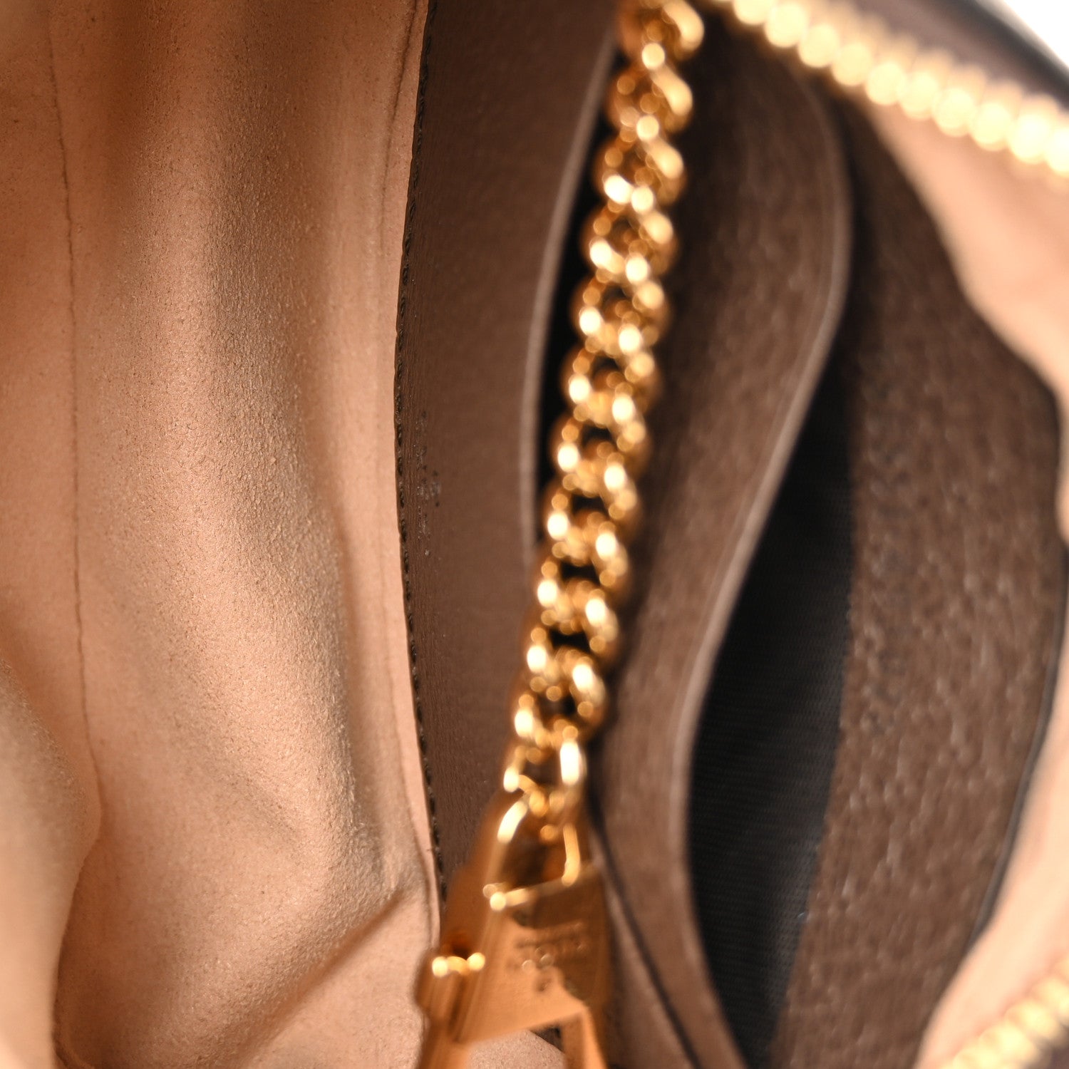 Gucci GG Supreme Monogram Textured Calfskin Web Mini Ophidia Half Moon Hobo Beige Ebony New Acero 5 of 10