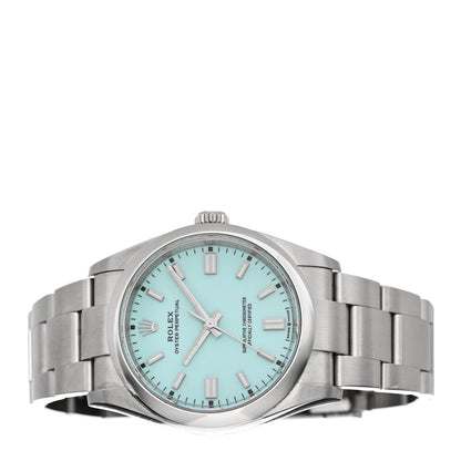 Rolex Stainless Steel 36mm Oyster Perpetual Watch Turquoise 126000 2 of 5