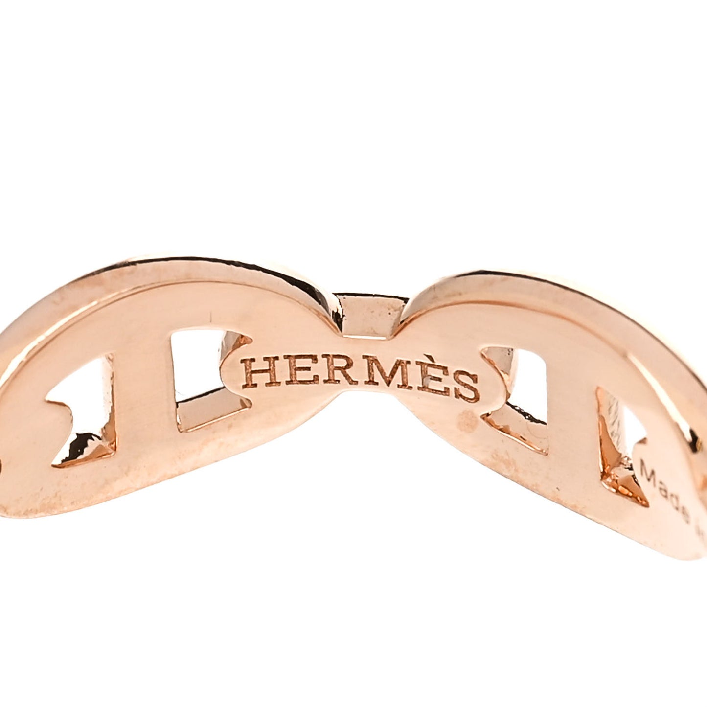 18K Rose Gold PM Chaine d'Ancre Enchainee Ring 53 6.5