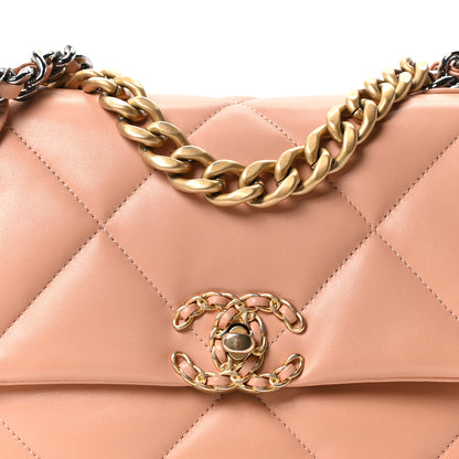 Chanel Lambskin Quilted Medium Chanel 19 Flap Beige 7 of 10