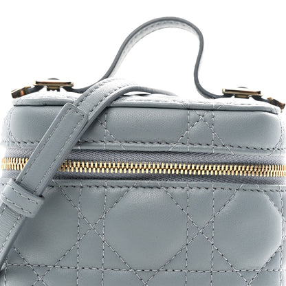 Christian Dior Lambskin Cannage Micro Lady Dior Vanity Case Cloud Blue 7 of 9