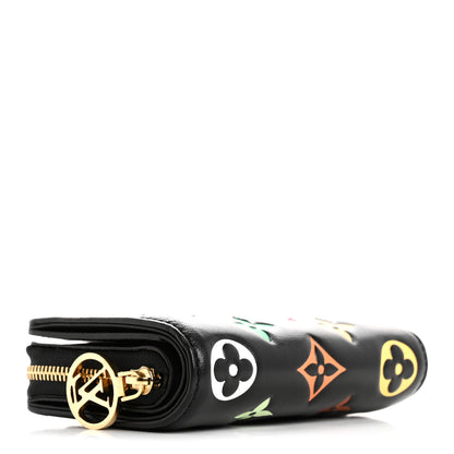Louis Vuitton LV X TM Lambskin Embossed Monogram Multicolor Lou Coussin Wallet Black 4 of 7