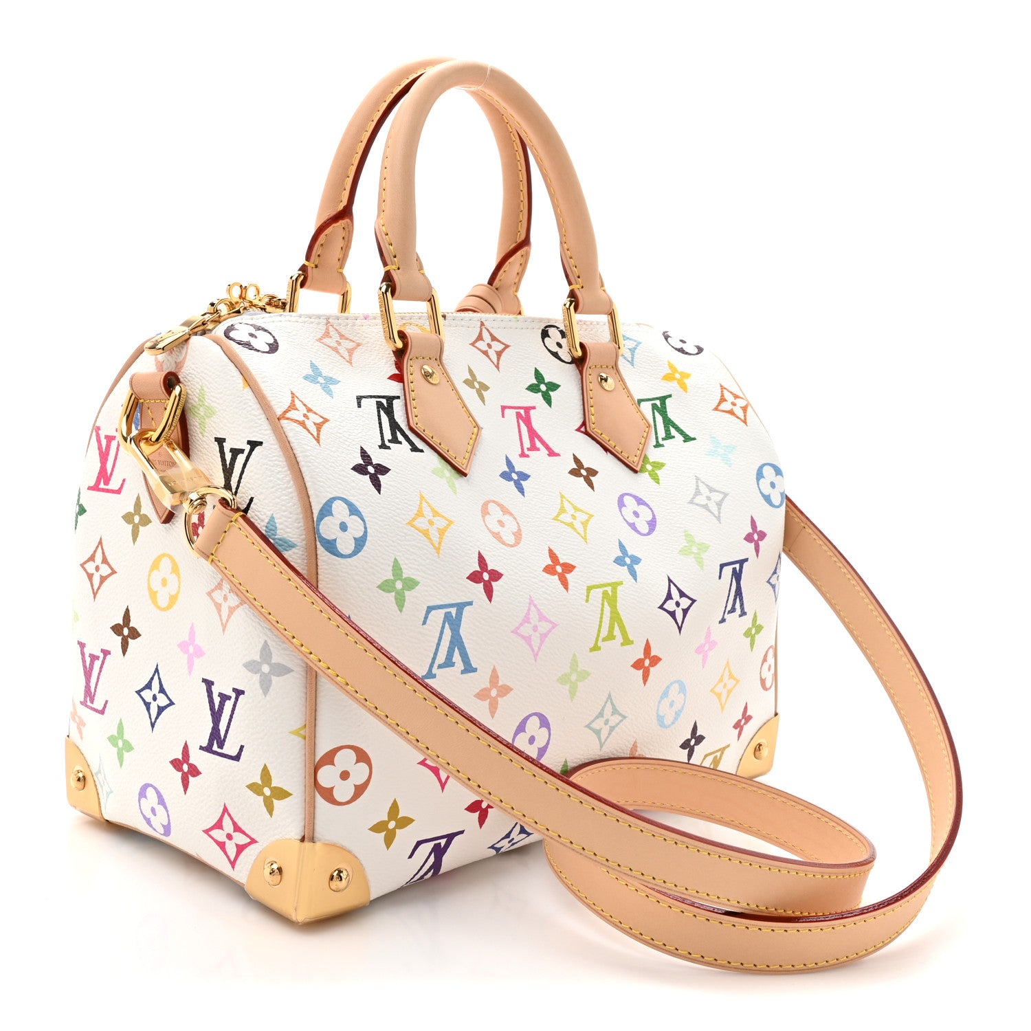 Louis Vuitton LV X TM Monogram Multicolor Speedy Bandouliere 25 White 3 of 9