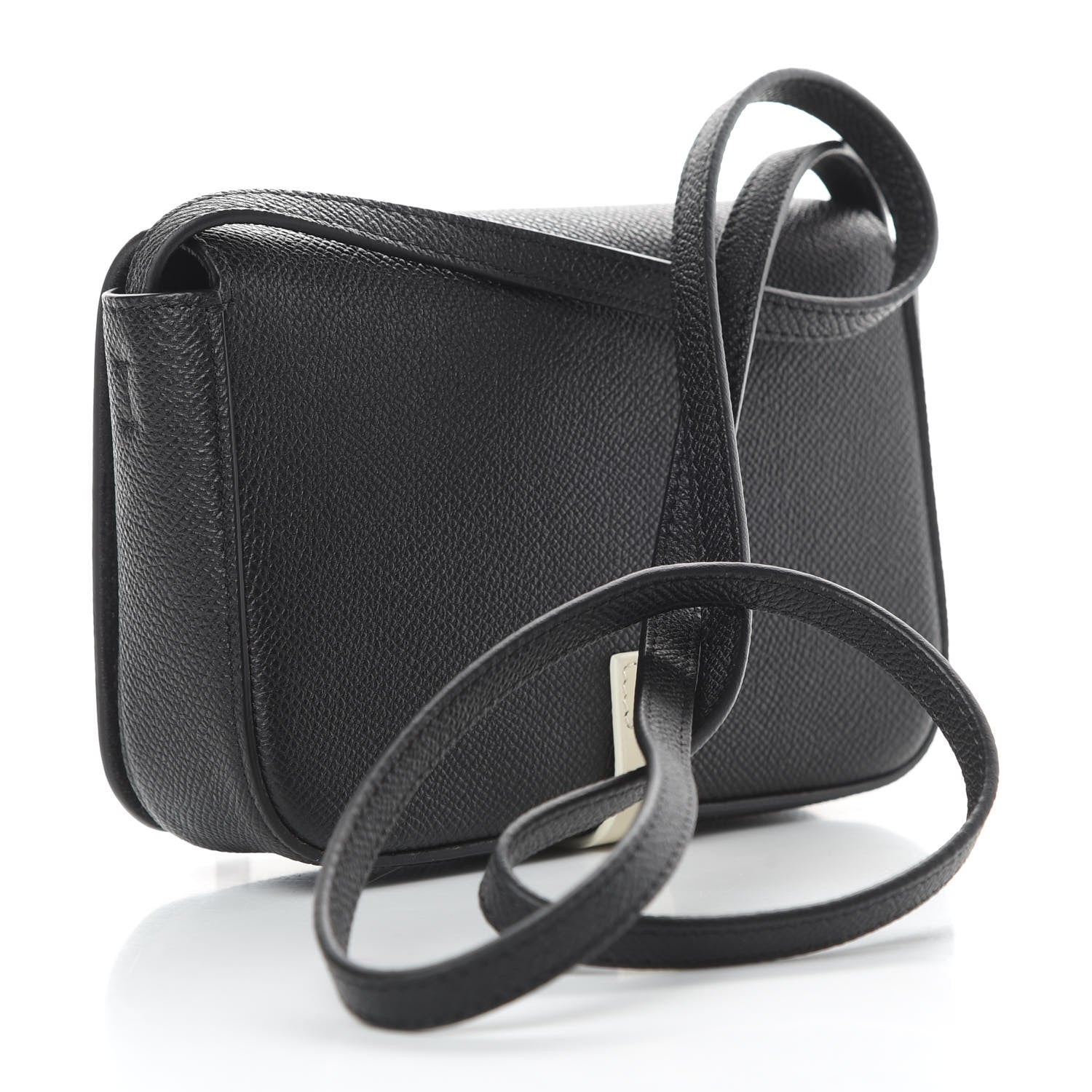 Celine Grained Calfskin Strap Clutch Black 3 of 11