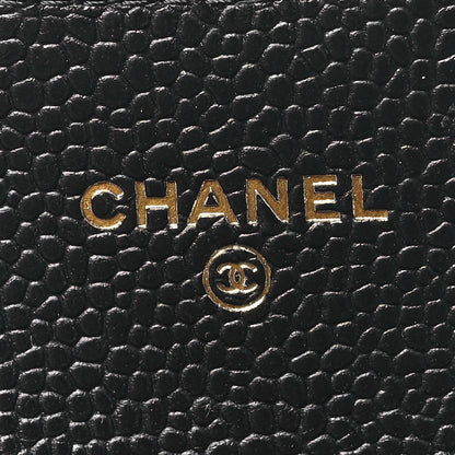 Chanel Caviar Quilted Flap Card Holder Wallet Black 7 of 9