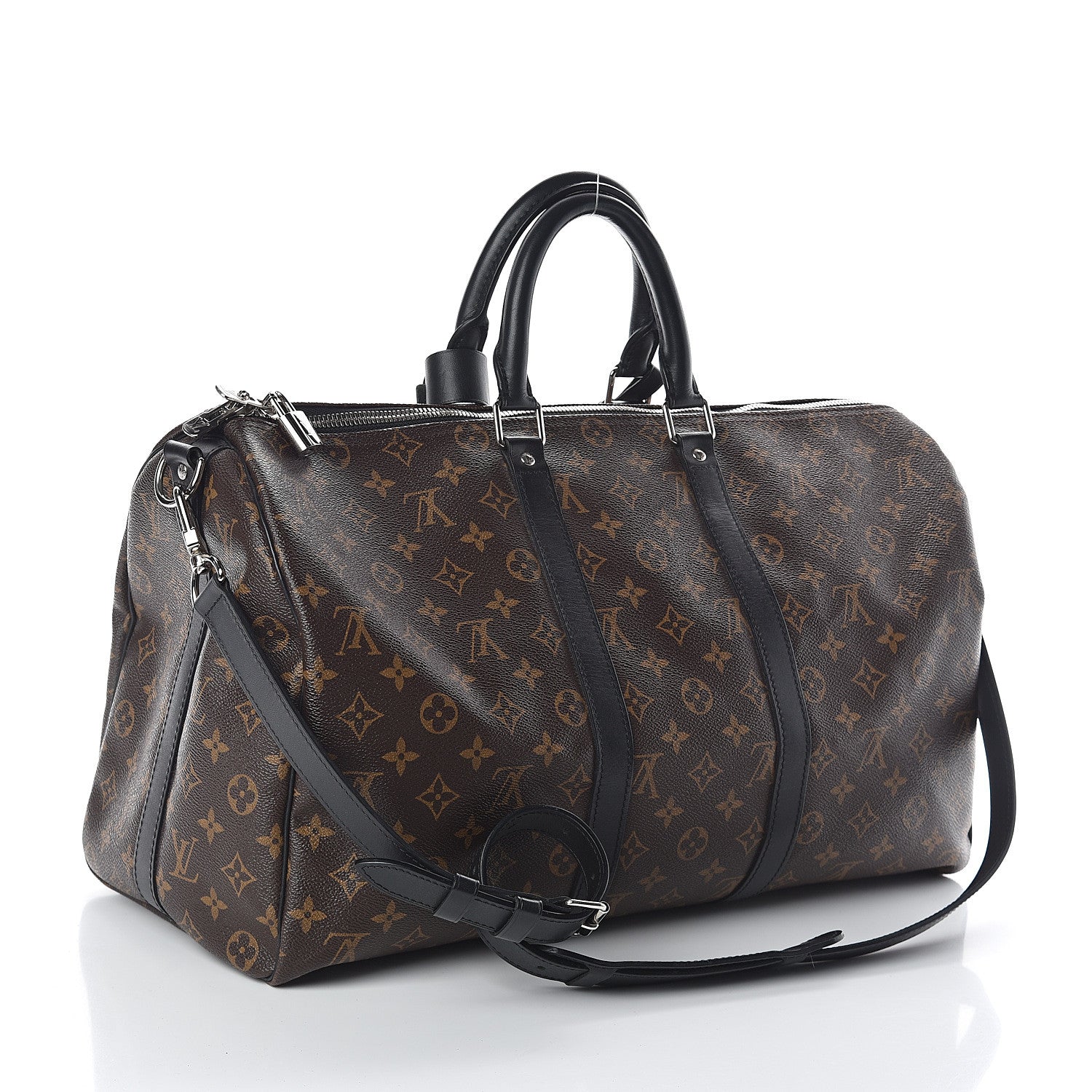 Louis Vuitton Monogram Macassar Keepall Bandouliere 45 2 of 9