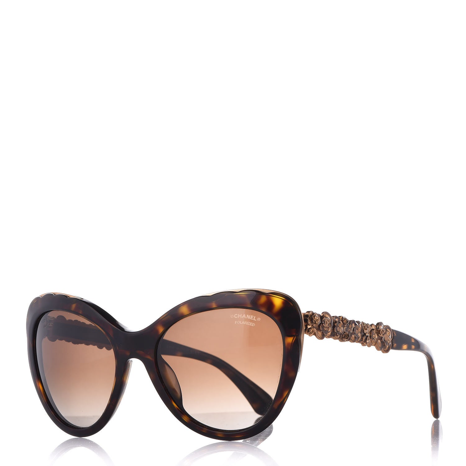 Chanel Bijou Cat Eye Sunglasses 5354 Tortoise 1 of 8