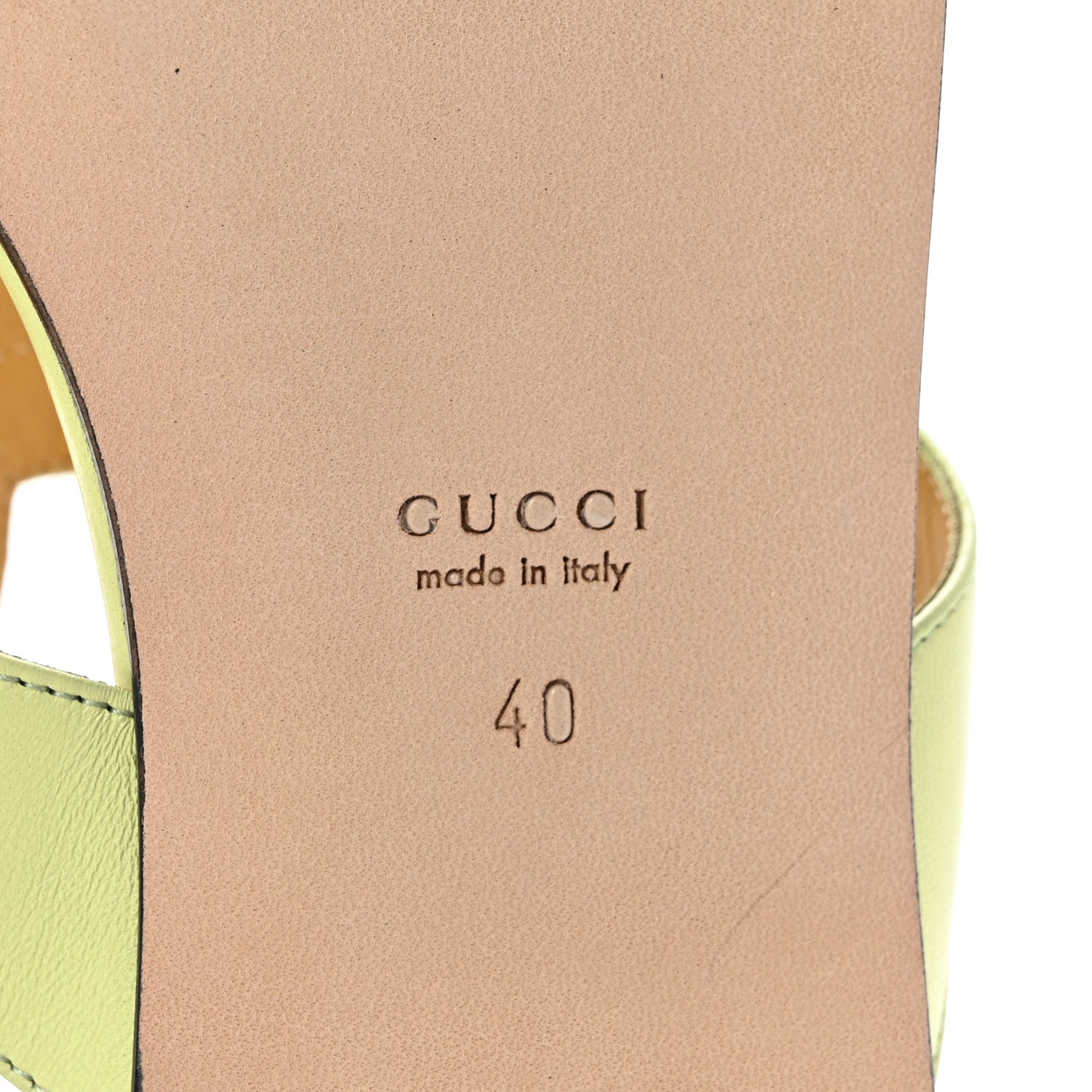 Gucci Calfskin Double G Thong Flat Sandals 40 Pistachio Green 7 of 9