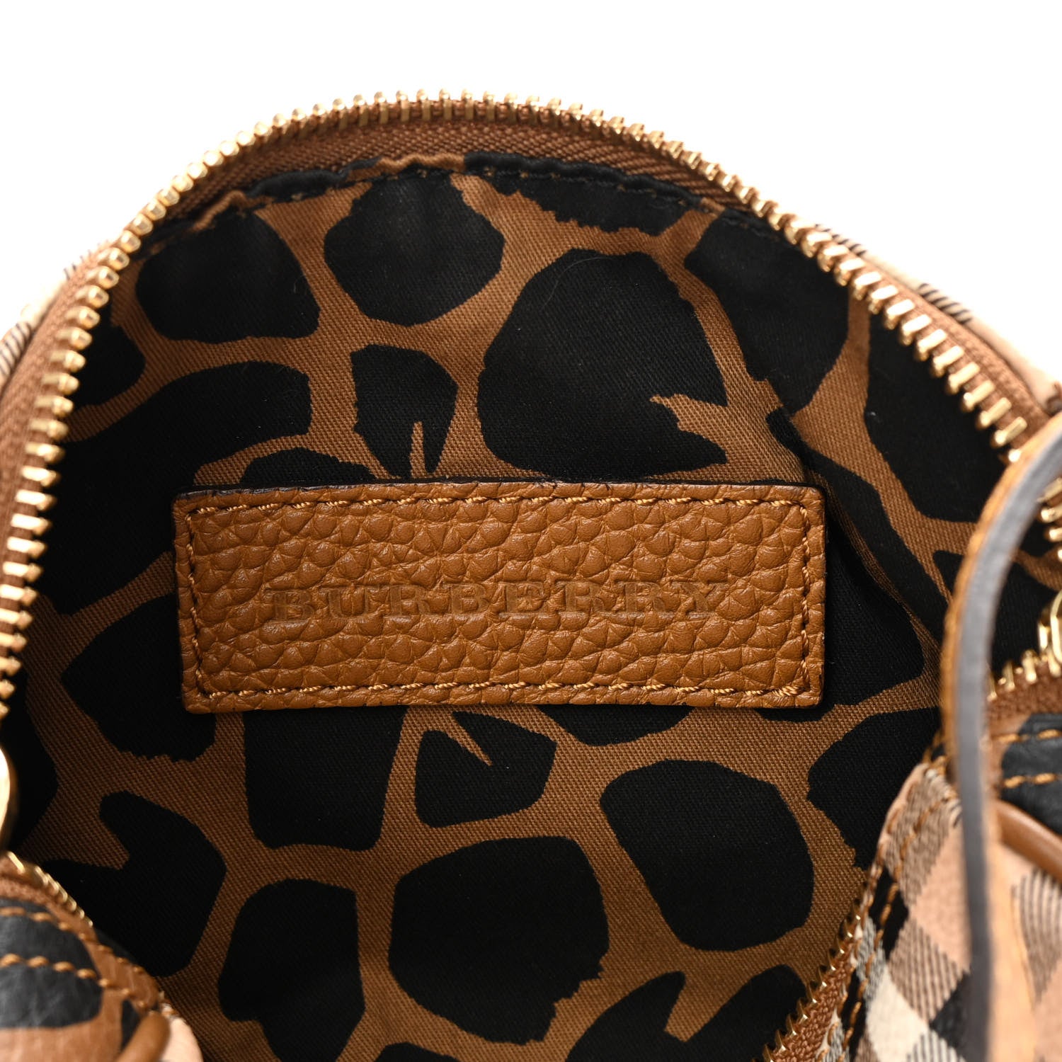 Burberry Haymarket Check Animal Print Mini Blaze Crossbody Bag Brown 6 of 12