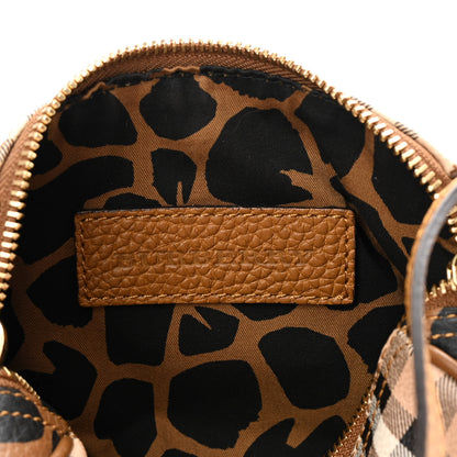 Burberry Haymarket Check Animal Print Mini Blaze Crossbody Bag Brown 6 of 12