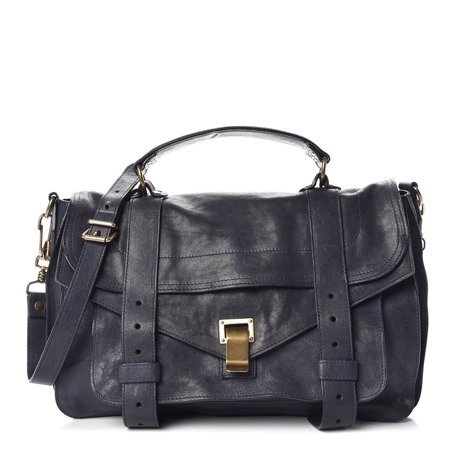 Proenza Schouler Lambskin Medium PS1 Satchel Midnight 1 of 10