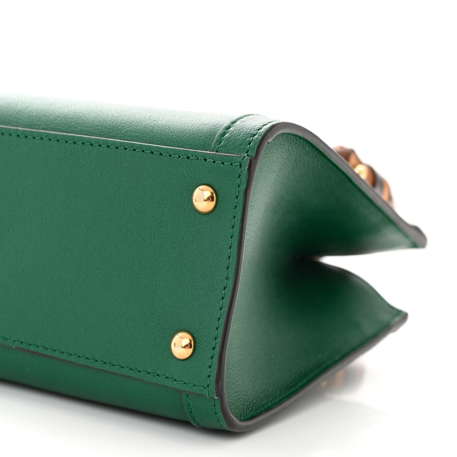 Gucci Wonka Grain Calfskin Mini Diana Tote Bag Green Yellow Fluo 10 of 10