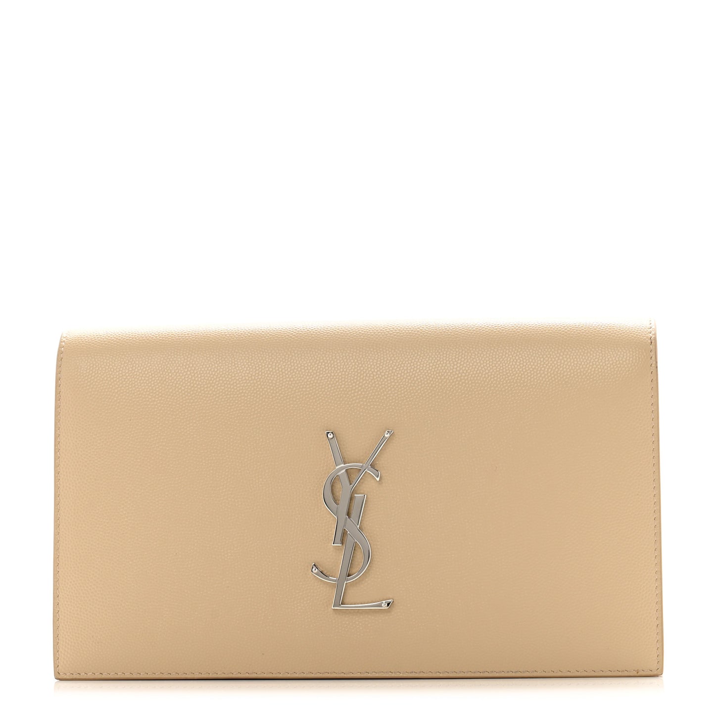 Grain De Poudre Classic Kate Monogram Clutch Nude Powder