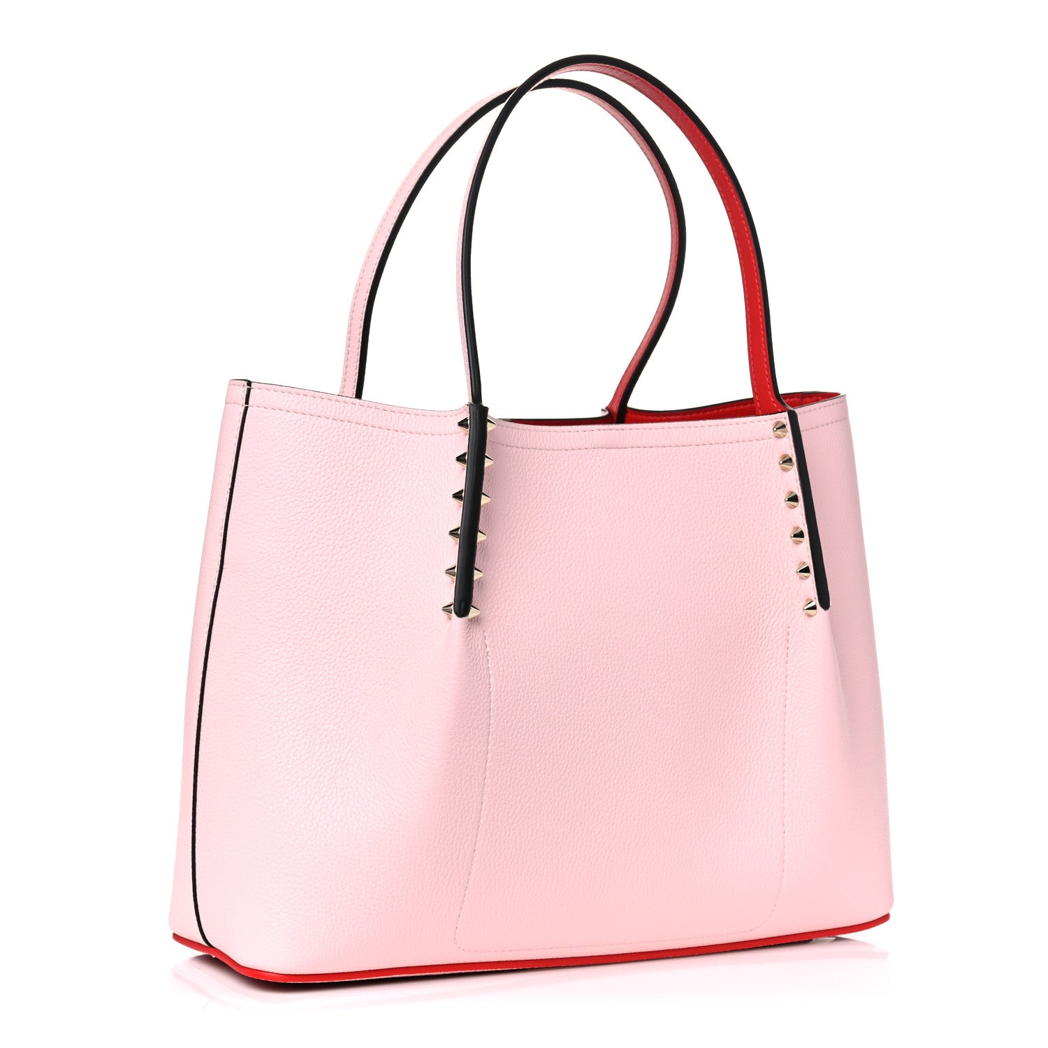 Christian Louboutin Calfskin Spiked Small Cabarock Shopper Tote Poupee 4 of 21