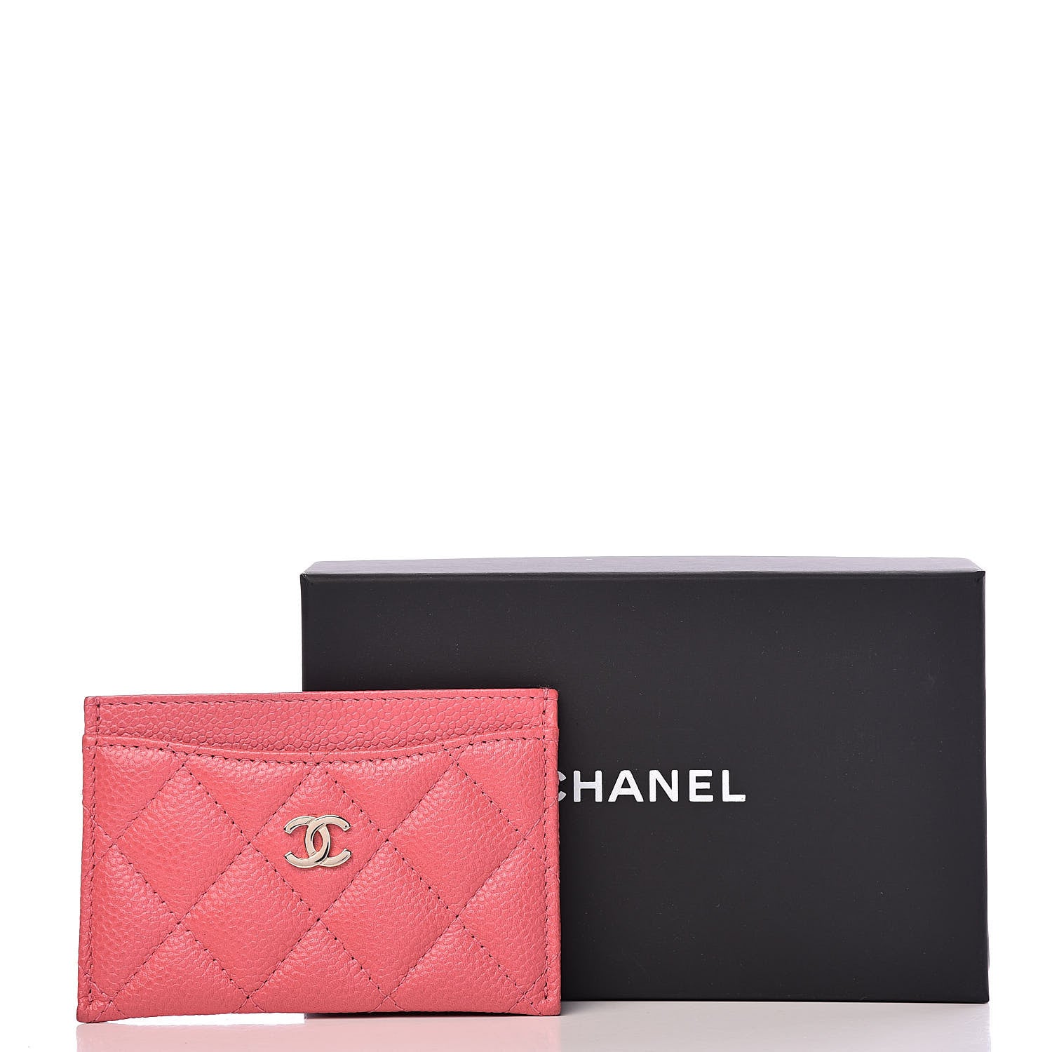 Chanel Caviar Quilted Card Holder Pink 8 of 8
