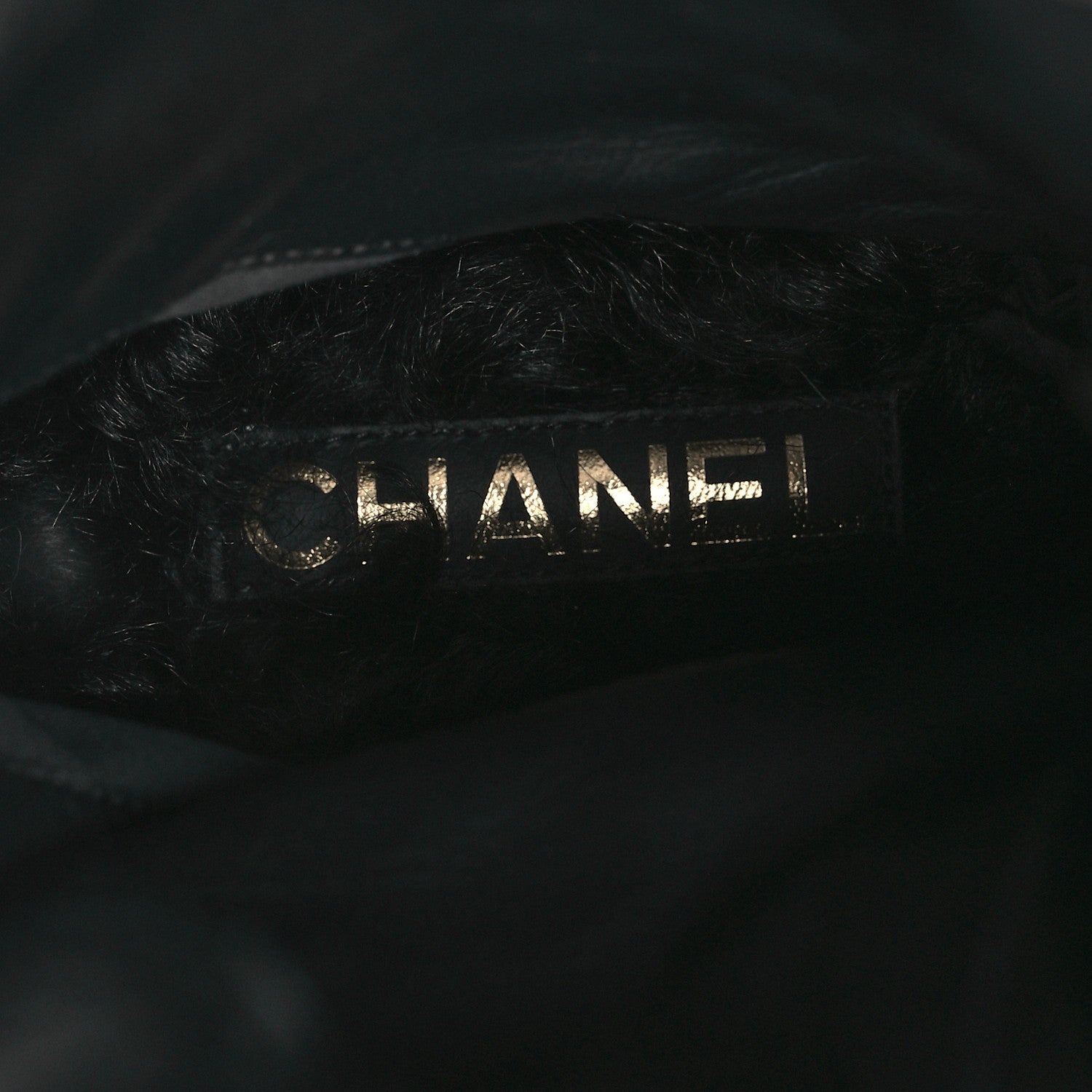 Chanel Shearling Sheepskin High Boots 38 Black 9 of 10