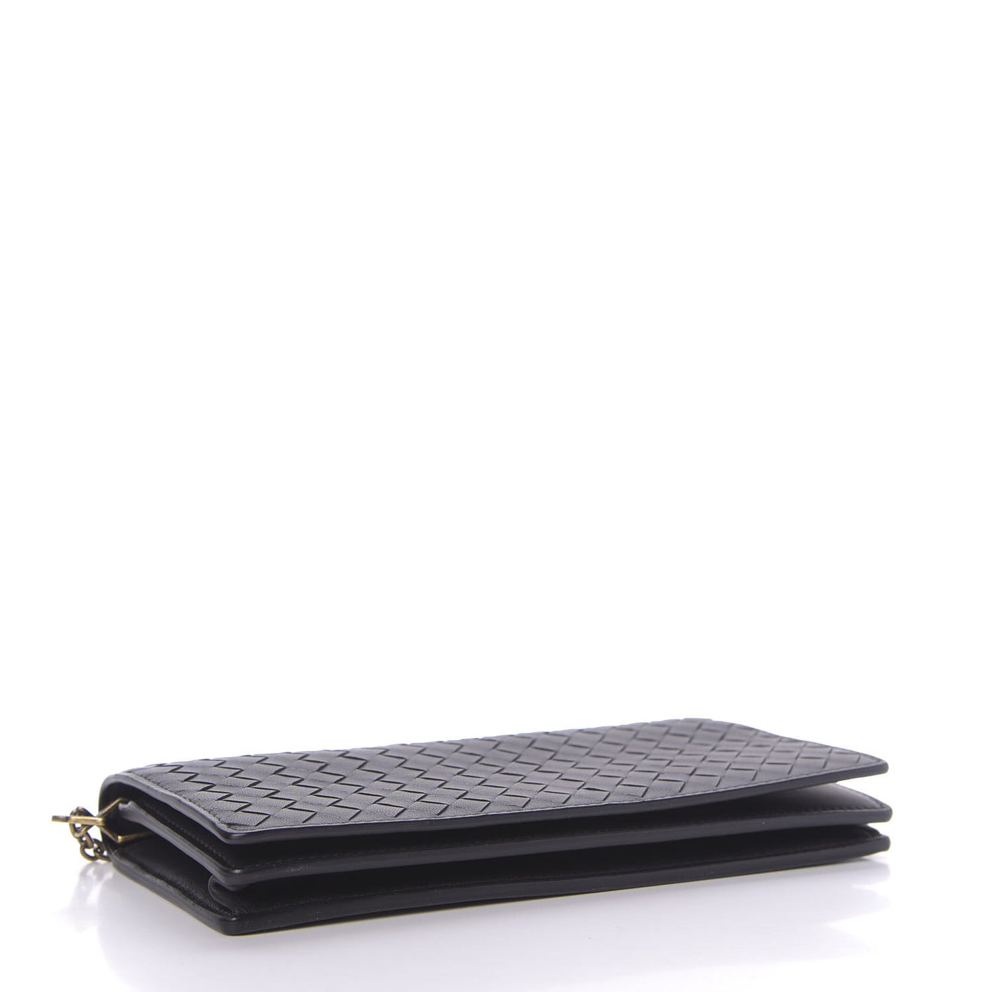 Nappa Intrecciato Continental Wallet on Chain Black