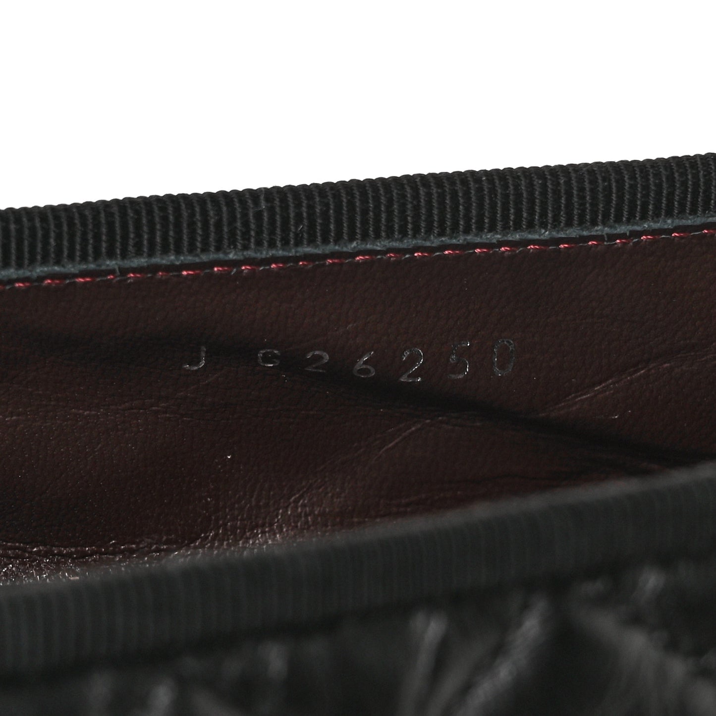 Aged Calfskin Quilted Cap Toe Ballerina Flats 40.5 Black